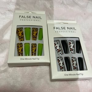 False Nails Leopard Print